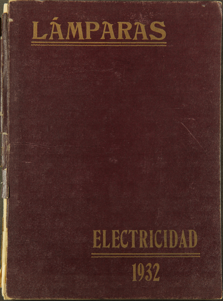 Lámparas. Electricidad 1932
